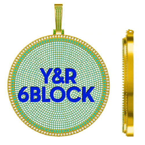 CUSTOM LETTER NECKLACE 3D BIG DISC
