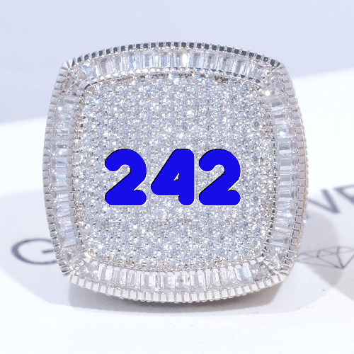 CUSTOM LETTER 3D ICED RING