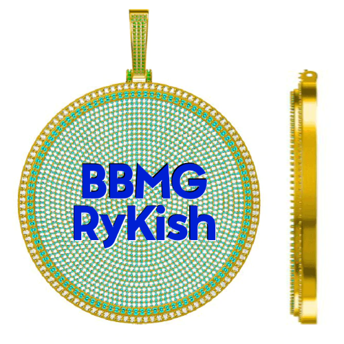 CUSTOM LETTER NECKLACE 3D BIG DISC