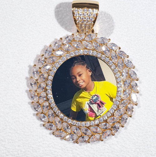 Large 3D Wheat Ear Custom Picture Pendant