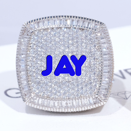 CUSTOM LETTER 3D ICED RING