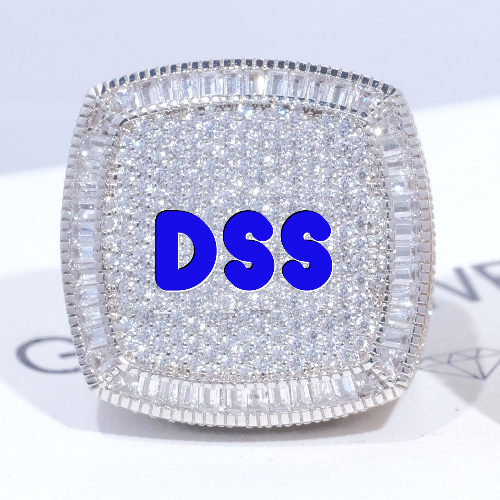 CUSTOM LETTER 3D ICED RING