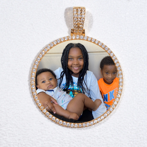 MEDIUM 3D CIRCLE CUSTOM PICTURE PENDANT