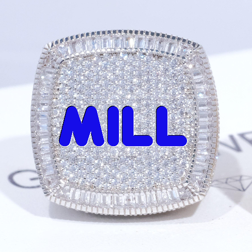 CUSTOM LETTER 3D ICED RING