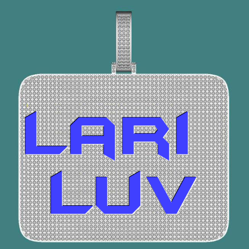 CUSTOM LETTER NECKLACE 3D BIG SQUARE