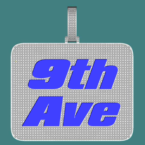 CUSTOM LETTER NECKLACE 3D BIG SQUARE