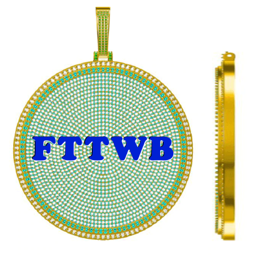 CUSTOM LETTER NECKLACE 3D BIG DISC