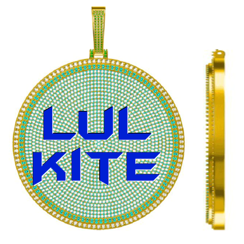 CUSTOM LETTER NECKLACE 3D BIG DISC