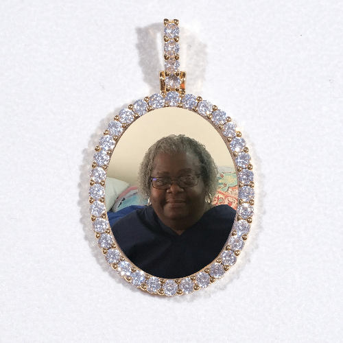 3D Oval Custom Picture Pendant