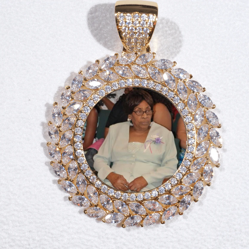 Large 3D Wheat Ear Custom Picture Pendant