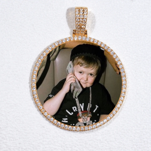 MEDIUM 3D CIRCLE CUSTOM PICTURE PENDANT