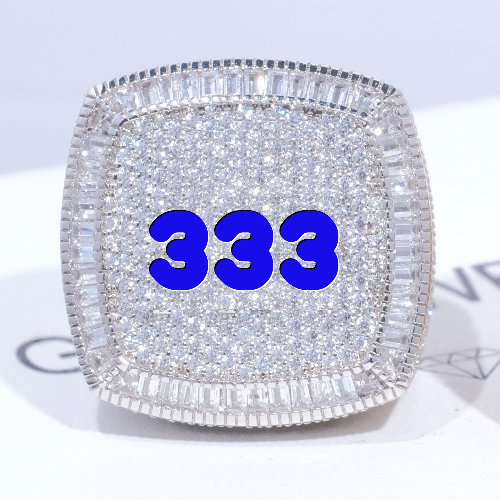 CUSTOM LETTER 3D ICED RING