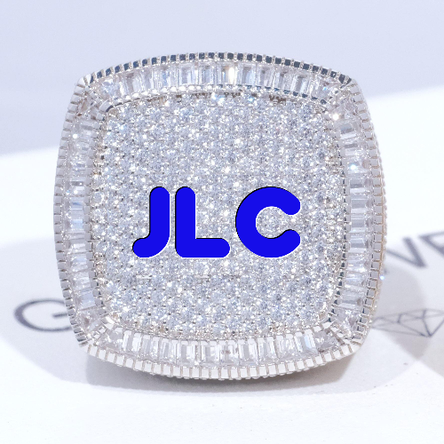 CUSTOM LETTER 3D ICED RING