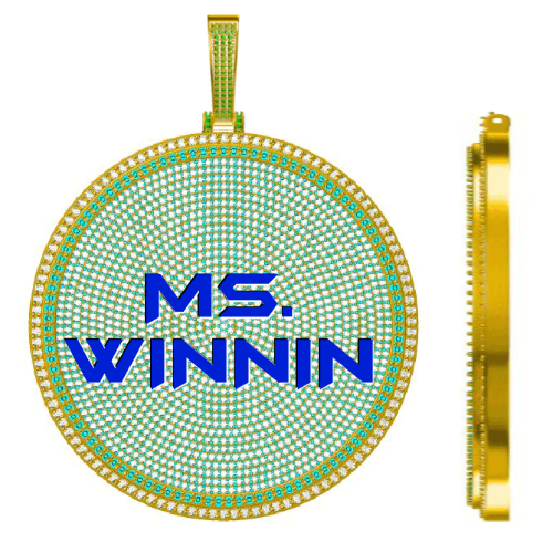 CUSTOM LETTER NECKLACE 3D BIG DISC