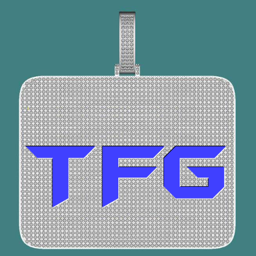CUSTOM LETTER NECKLACE 3D BIG SQUARE