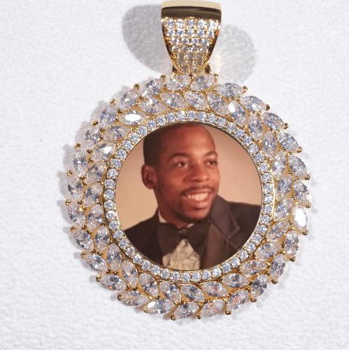 Large 3D Wheat Ear Custom Picture Pendant