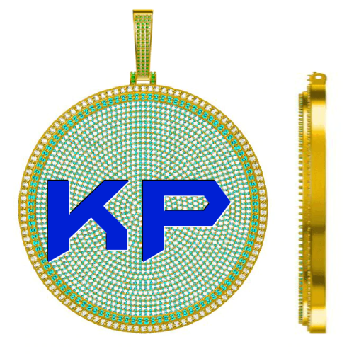 CUSTOM LETTER NECKLACE 3D BIG DISC