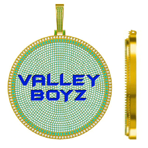 CUSTOM LETTER NECKLACE 3D BIG DISC