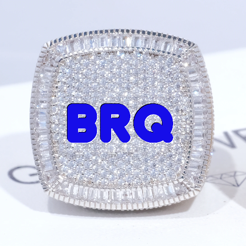 CUSTOM LETTER 3D ICED RING