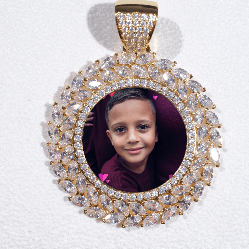 Large 3D Wheat Ear Custom Picture Pendant