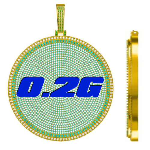 CUSTOM LETTER NECKLACE 3D BIG DISC