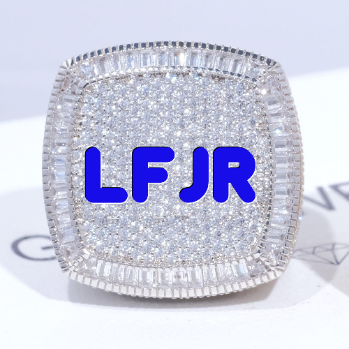CUSTOM LETTER 3D ICED RING