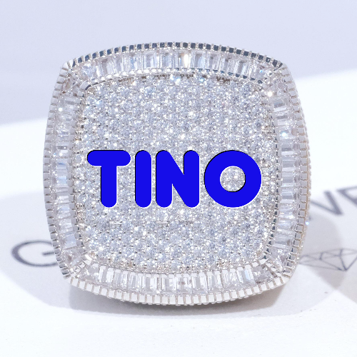 CUSTOM LETTER 3D ICED RING