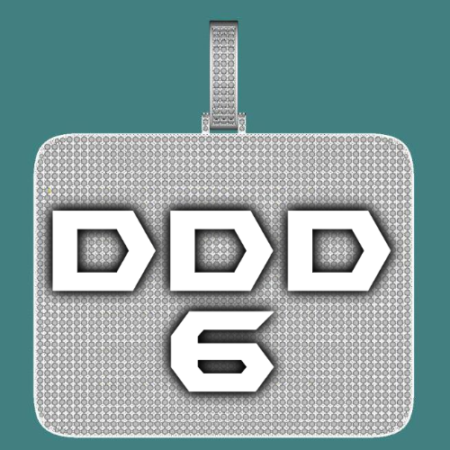 CUSTOM LETTER NECKLACE 3D BIG SQUARE