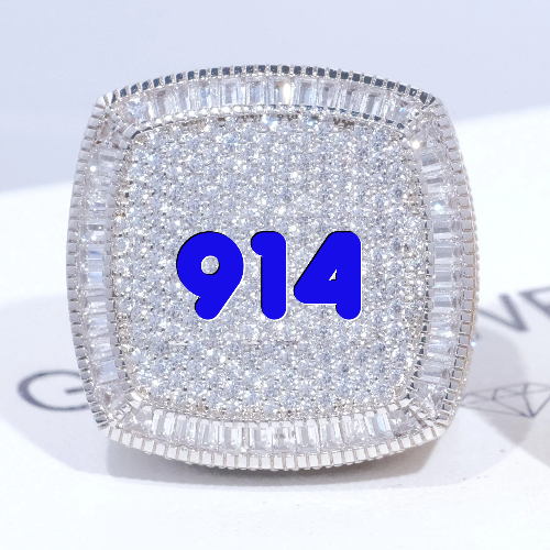 CUSTOM LETTER 3D ICED RING