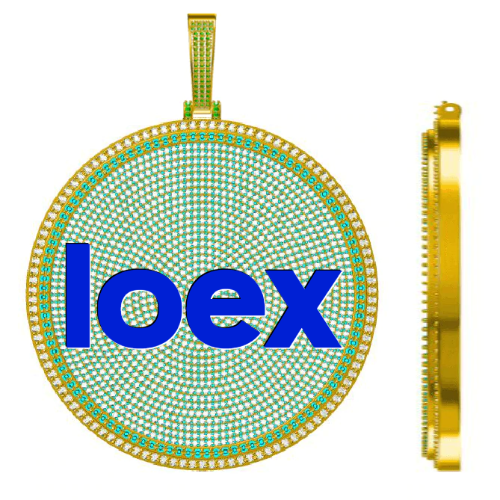 CUSTOM LETTER NECKLACE 3D BIG DISC