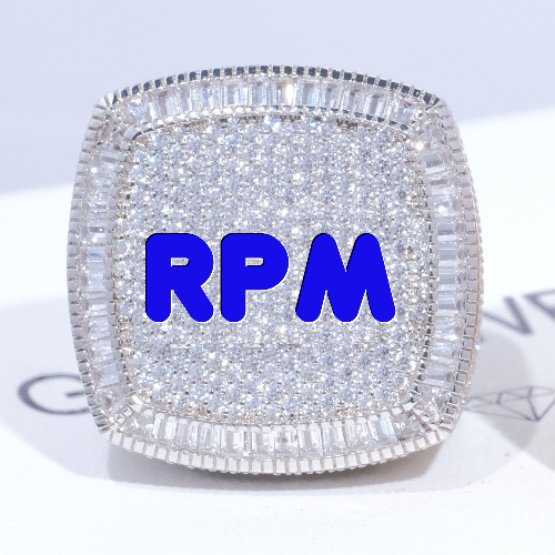 CUSTOM LETTER 3D ICED RING