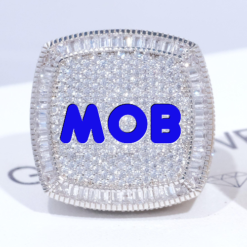 CUSTOM LETTER 3D ICED RING