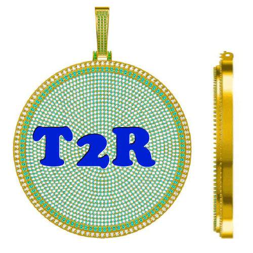 CUSTOM LETTER NECKLACE 3D BIG DISC