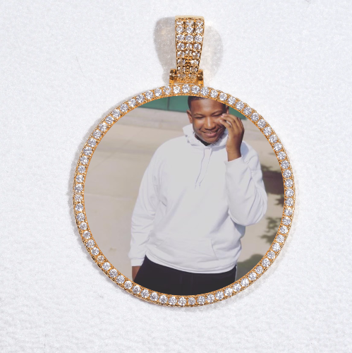 MEDIUM 3D CIRCLE CUSTOM PICTURE PENDANT