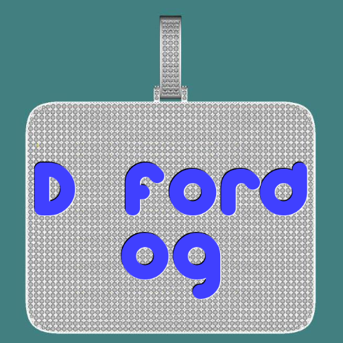 CUSTOM LETTER NECKLACE 3D BIG SQUARE
