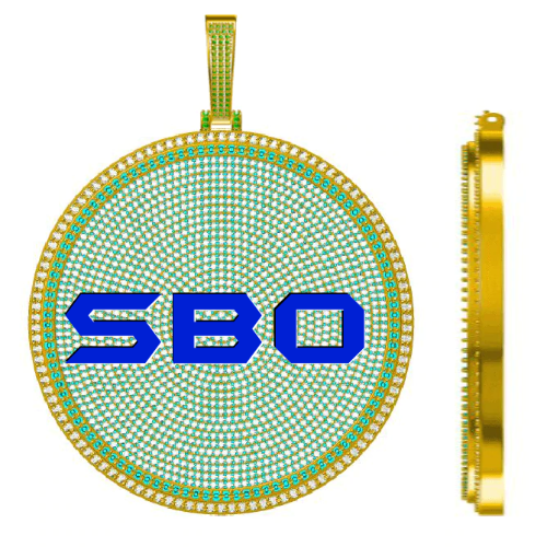 CUSTOM LETTER NECKLACE 3D BIG DISC