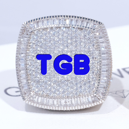 CUSTOM LETTER 3D ICED RING