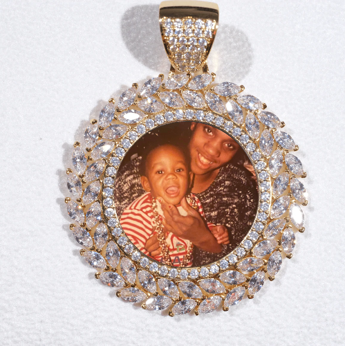 Large 3D Wheat Ear Custom Picture Pendant