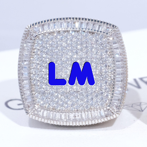 CUSTOM LETTER 3D ICED RING