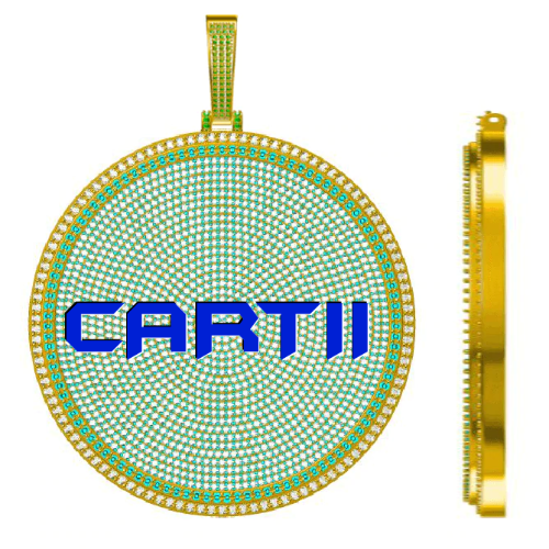 CUSTOM LETTER NECKLACE 3D BIG DISC