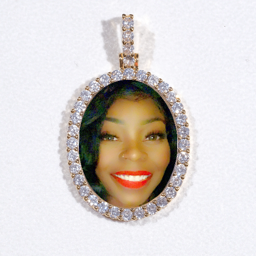 3D Oval Custom Picture Pendant