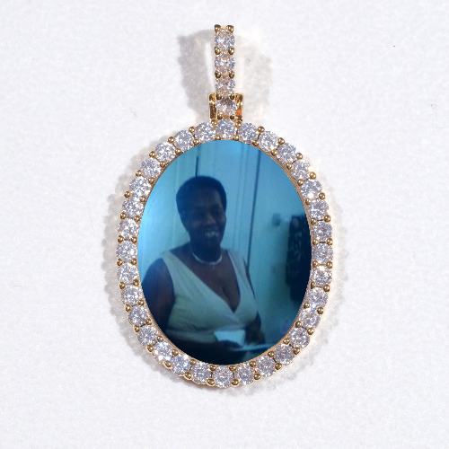 3D Oval Custom Picture Pendant