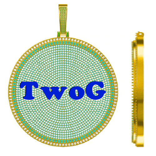 CUSTOM LETTER NECKLACE 3D BIG DISC