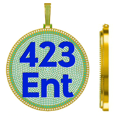 CUSTOM LETTER NECKLACE 3D BIG DISC