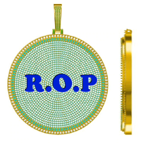 CUSTOM LETTER NECKLACE 3D BIG DISC