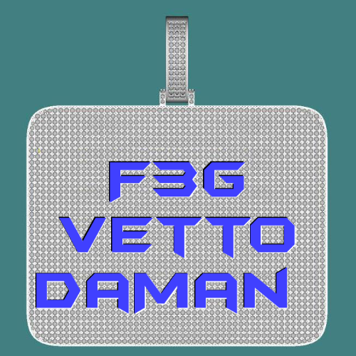 CUSTOM LETTER NECKLACE 3D BIG SQUARE