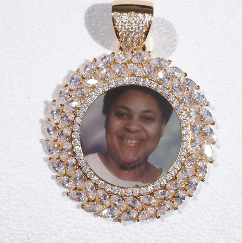 Large 3D Wheat Ear Custom Picture Pendant