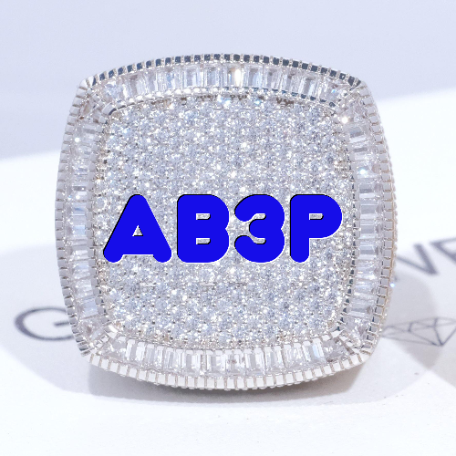 CUSTOM LETTER 3D ICED RING