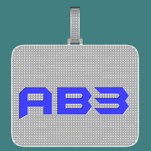 CUSTOM LETTER NECKLACE 3D BIG SQUARE