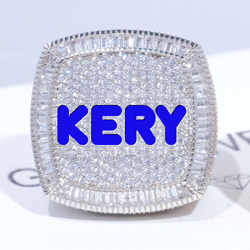 CUSTOM LETTER 3D ICED RING